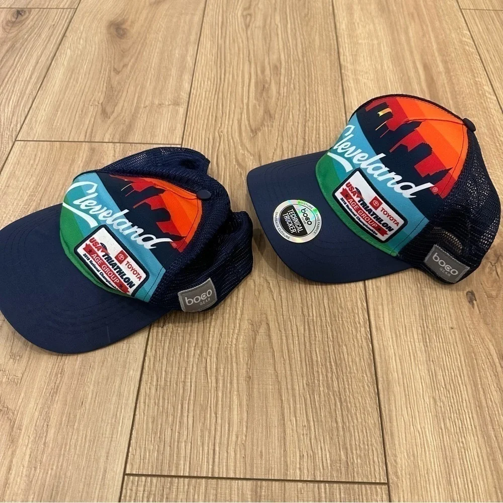 USA Triathlon National Championship Hat Set 2-Pack Performance Running Caps